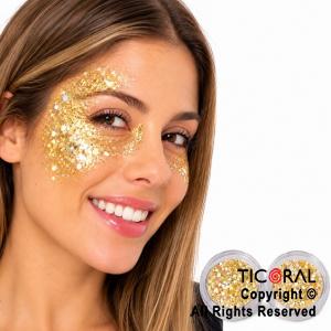MAQUILLAJE ARTISTICO GLITTER ORO Y ORO (2 - 4 GR)